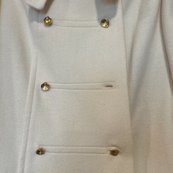 Vintage Neusteters Women's Lined Cream Mid Length Coat Size L - Picture 5 of 6